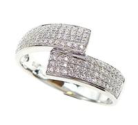 Orphelia Jewelry Damen-Ring 925 Sterling-Silber mit Zirkonia Weiss Gr. 52 (16.6) ZR-3510/52