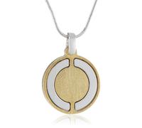 Orphelia Jewelry Unisex-Halskette mit Anhänger 925 Sterling Silber Zweifarbig 42cm ZK-2634