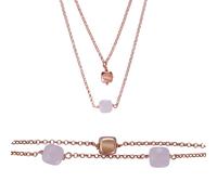 Orphelia 'Joelle' Damen 925er Sterling Silber Set: Armband + Halskette - Rosé SET-7432 Einheitsgröße