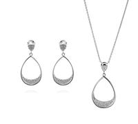 Orphelia 'Jolina' Damen Set aus 925 Sterling Silber: Halskette + Ohrringe - Silber SET-7490 Einheitsgröße