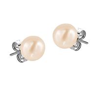 Orphelia Kinder-Ohrstecker 925 Silber rhodiniert Perle Rundschliff Süßwasser-Zuchtperle Creme - ZO-7065