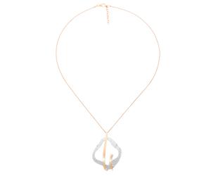 Orphelia 'Lamara' Damen-Kette mit Anhänger aus 925er Sterlingsilber, Silber/Rosé, ZH-7207 Einheitsgröße