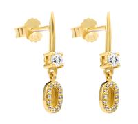 Orphelia 'Lily' Damen 925 Sterling Silber Tropfenohrringe - Gold ZO-7582/G Einheitsgröße