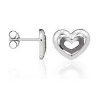 Orphelia Ohrstecker für Damen, 925 Sterlingsilber, Silber/Schwarz, ZO-5012 Einheitsgröße