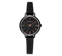 Orphelia Damen Analog Uhr Pixi mit Leder Armband Schwarz