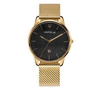 Orphelia Herren Analog Uhr Portobello mit Edelstahl Armband, Gold