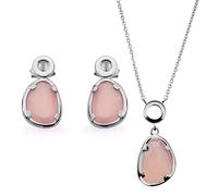 Orphelia 'Rivera' Damen-Set aus 925er Sterlingsilber: Halskette + Ohrringe - Silber SET-7480/PC Einheitsgröße