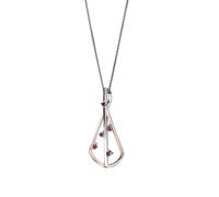 Orphelia 'Sacha' Damen-Kette mit Anhänger aus 925er Sterlingsilber, Silber/Rosé, ZH-7496 Einheitsgröße