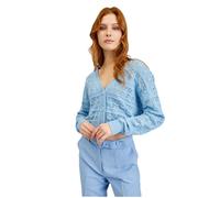 ORSAY Hellblaue gemusterte Damen Strickjacke Damen-Oberteile | Tops, T-Shirts und Blusen | Modische Oberbekleidung | Vielfältige Styles | Trendige Damenmode | Casual Outfits | Elegante Tops M