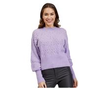 ORSAY Helllila gemusterter Damenpullover mit Ballonärmeln Damen-Oberteile | Tops, T-Shirts und Blusen | Modische Oberbekleidung | Vielfältige Styles | Trendige Damenmode | Casual Outfits | Elegante
