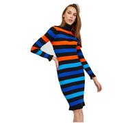 ORSAY Orange und blau gestreiftes Damenkleid Sommerkleider | Leichte und luftige Looks | Trendige Sommermode | Stylische Damenkleidung | Moderne Kleider | Sommer-Trends | Vielseitige Kleiderkollektion