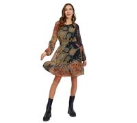 ORSAY Schwarz-braun gemustertes Damenkleid Sommerkleider | Leichte und luftige Looks | Trendige Sommermode | Stylische Damenkleidung | Moderne Kleider | Sommer-Trends | Vielseitige Kleiderkollektion M