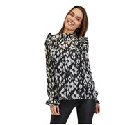 ORSAY Weiß-schwarz gemusterte Damenbluse Damen-Oberteile | Tops, T-Shirts und Blusen | Modische Oberbekleidung | Vielfältige Styles | Trendige Damenmode | Casual Outfits | Elegante Tops 38