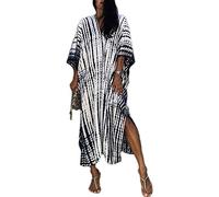 Orshoy Damen Strandkleid Strandtunika Kaftan Boho Kleid Lang Strandponcho Bikini Sommerkleid Badekleid Badeanzug Sommer Maxikleid Beachwear Boho Bademode Freie Größe