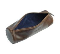 orso Bruno original Stiftetui groß braun Federmappe Leder Stiftemäppchen Stiftetasche Schiefermäppchen Federmäppchen Schlamperrolle