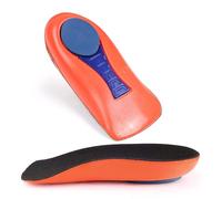 Orthetische Einlegesohlen mit halber Fußgewölbestütze für Plattfüße Fußgewölbe Plantarfasziitis Fußschmerzlinderung Ballen Fersensporn Polsterschienen Stoßdämpfung für Männer und Frauen L