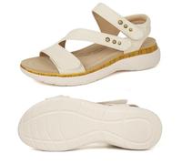 Ortho+rest Damen Sandalen mit Komfort-Fußgewölbestütze Bequeme Gehsandalen(Beige,39)