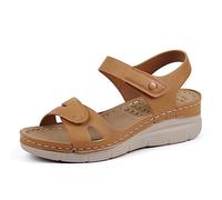 Ortho+rest Damen Wandersandalen mit Komfortfußbett - Bequeme Freizeitsandalen (36,Brown)