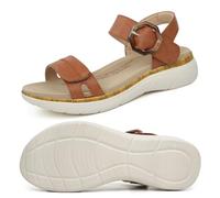 Ortho + Rest Orthopädische Sandalen Damen mit Fußgewölbestützung Bequeme Wander-Sandalen(Brown,40)