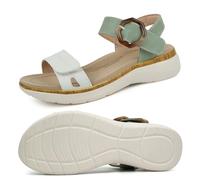 Ortho + Rest Orthopädische Sandalen Damen mit Fußgewölbestützung Bequeme Wander-Sandalen(White,42)