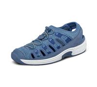 Orthofeet Damen orthopädischer Casual Style mit gewebtem Obermaterial in Blau Laguna Fisherman Sandal, Größe 39