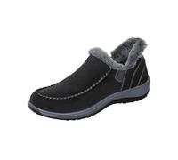 Orthofeet Damen Orthopädischer Lorin Nubuk Hands-Free Slip-in Hausschuh - Schwarz, Größe 39
