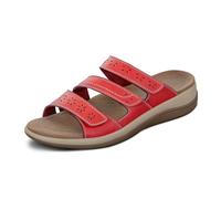 Orthofeet Damen orthopädischer Sandalen Style mit flexiblen Obermaterial in Rot Sahara Sandale, Größe 42