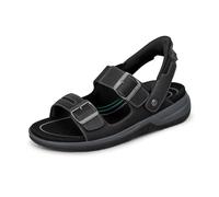 Orthofeet Herren Orthopädische Jupiter -Sandalen zum Hineinschlüpfen - Hands-Free, Schwarz, Größe 42.5