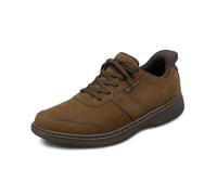 Orthofeet Herren orthopädischer Casual Style mit Leder-Obermaterial. Pierre Hands Free Casual Sneaker, Schokolade, Größe 43