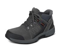 Orthofeet Herren Orthopädischer Dalton Leder Slip-on Boot - Grau, Größe 46