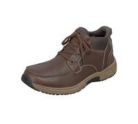 Orthofeet Herren Orthopädischer Leder-Obermaterial Verno Hands-Free Boot - Braun, Größe 44 Weit