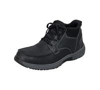 Orthofeet Herren Orthopädischer Leder-Obermaterial Verno Hands-Free Boot - Schwarz, Größe 44.5
