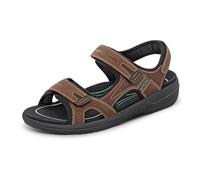 Orthofeet Herren orthopädischer Sandalen Style mit flexiblen Obermaterial in Braun Gemini Sandale, Größe 44