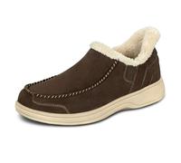Orthofeet Herren Orthopädischer Vito Nubuk Hands-Free Slip-in Hausschuh- Loden, Größe 43