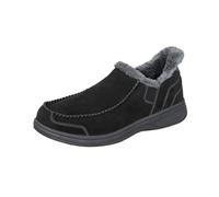Orthofeet Herren Orthopädischer Vito Nubuk Hands-Free Slip-in Hausschuh- Schwarz, Größe 41.5