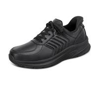 Orthofeet Navigate Orthopädische Herren Slip-On Sneaker | Hands-Free Leder-Freizeitsneaker Mit Weicher Ergonomischer Dämpfung, Griffiger Sohle, Fußgewölbestütze Und Breite Zehenbox