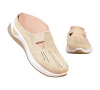 Orthopädische Hausschuhe Damen, Sandalen Vorne Geschlossen Mit Fußbett Ergonomische Schuhe Weite H Hausschuhe Sommer Slip on Atmungsaktive Sabots Breite Füße Krankenschwester Schuhe Pantoletten 0