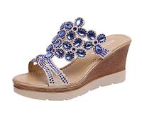 Orthopädische Sandalen Damen Peeptoe Elegante Mit Fussbett Slides Slipper Keilabsatz Flip Flops Damensandalen Zehentrenner Hausschuhe Sommerschuhe Plattform Clogs Outdoor Mit Absatz