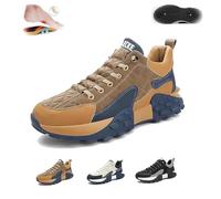 Orthopädischer Komfort-Sneaker 2024 für Herren, luftgepolsterte Freizeitschuhe, bequem, atmungsaktiv, rutschfest, dicke Sohle, Walking-Laufschuhe, khaki, 44 EU