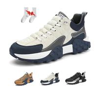 Orthopädischer Komfort-Sneaker for Herren 2024, orthopädische Schuhe for Herren, weiche, atmungsaktive, rutschfeste und wasserdichte Sportschuhe for Herren, lässige Plateau-Wanderschuhe ( Color : Beig