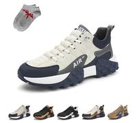 Orthopädischer Komfort-Sneaker for Herren 2025, wasserdichte, rutschfeste, atmungsaktive, leichte orthopädische Schuhe for Herren, breite orthopädische Slip-On-Walking-Tennis-Sneaker for Herren(Weiß,4