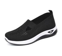 Orthopedic Shoes For Women,Marlene Schuhe Damen Sommer Orthopädische - Sportschuhe Elegant Und Bequem Sneakers Lässig Slip on Turnschuhe Walkingschuhe Atmungsaktiv Mesh Sommerschuhe Laufschuhe Schwarz