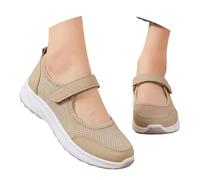 Orthopedic Shoes for Women,Marlene Schuhe Damen Sommer Orthopädische - Walkingschuhe Elegant Und Bequem Turnschuhe Slip on Strand Sommerschuhe Laufschuhe Outdoor Leicht Sneakers Sportschuhe Khaki,38
