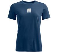 Ortovox Damen T-Shirt 120 Cool Tec Abstract – Merinoshirt, Größe S, blau (Deep Ocean)