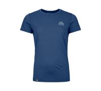 Ortovox - Women's 120 Cool Tec Mountain Stripe T-Shirt - Merinoshirt, Gr. L, blau (BlueNunatak)