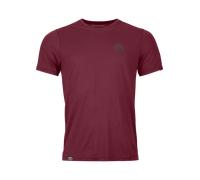 Ortovox - 120 Cool Tec Mountain Stripe T-Shirt - Merinoshirt, Gr. S, rot (RedMalbec)