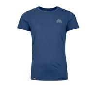 Ortovox Damen 120 Cool Tec Mtn Stripe T-Shirt (Größe L, blau)