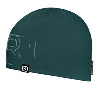 ORTOVOX 120 TEC Logo Beanie - Leichte, kaum auftragende Mütze mit technischem Wollmix für Sommer-Touren - GRÜN - Unisex