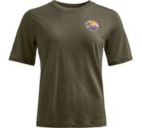 Ortovox Damen T-Shirt 140 Cool Round Landscape Merinoshirt Dark Wild Herbs Größe XL