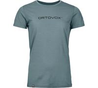 Ortovox 150 Cool Brand Damen T-ShirtsBergsport Atmungsaktiv Merinowolle | Lyocell (Tencel™) Größe M blau